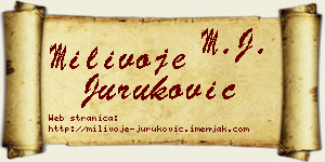 Milivoje Juruković vizit kartica